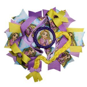 Princess Tangled Rapunzel Girls 5-Inch Hair Bow Clip